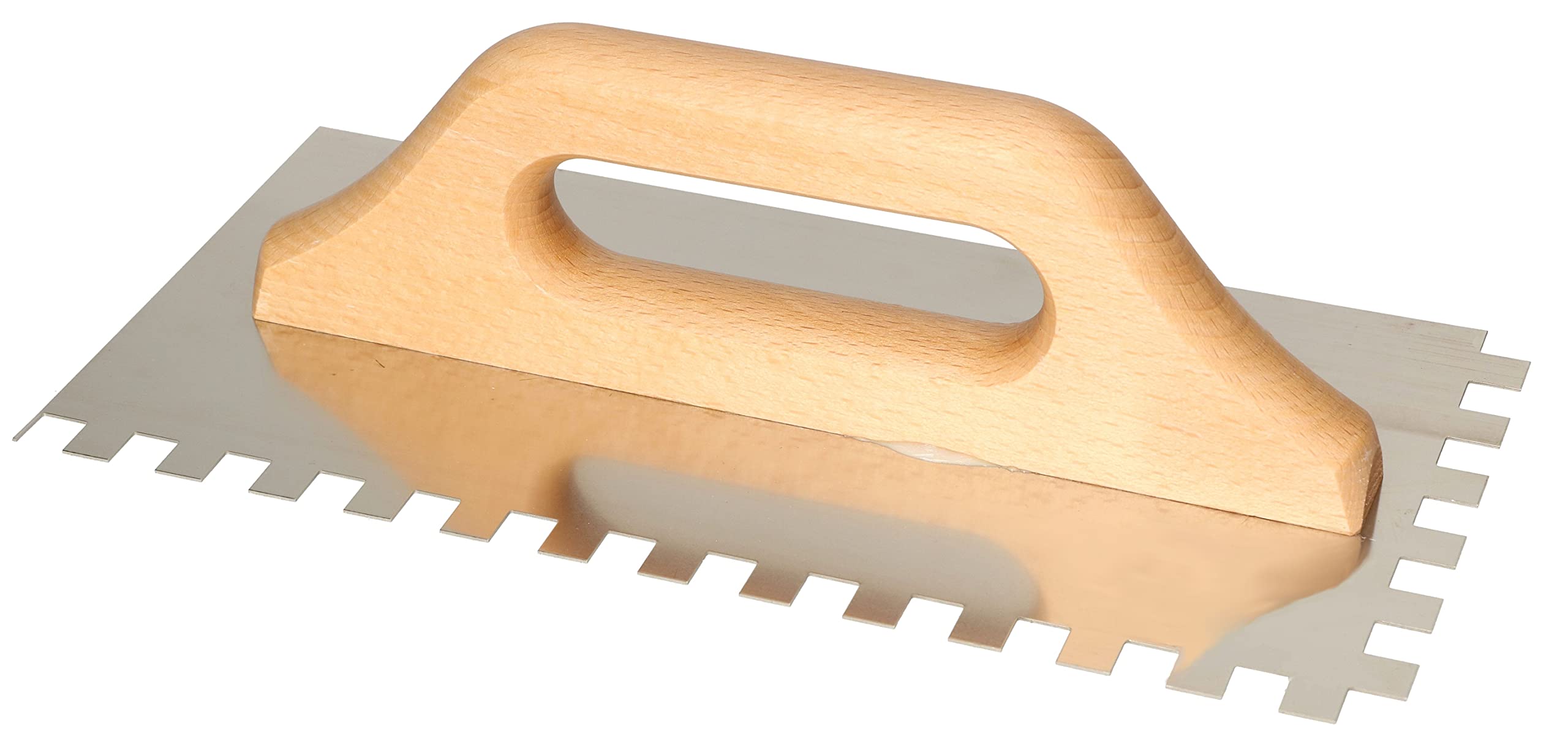 KOTARBAU® Stainless Steel 280 x 130 mm Trowel Work Tools Size Name with Wooden Handle (10 x 10 mm)