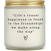 Friendship Gifts for Women - Friends Themed Gift for Friends, BFF, Bestie, Coworkers, Sister, Friendship Candle for Birthday Christmas Anniversary, Going Away Present for Women Friends, Work Bestie