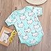 Newborn Baby Boys Girls Fox Short Sleeve Romper Bodysuit Playsuit Outfits (12-18 Months)