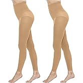 MANZI Women's 2 Pairs Opaque Control-Top Tights 70 Denier Pantyhose
