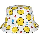 Smiley Face Bucket Hat Summer Beach Travel Hiking Fisherman Hat for Women Men