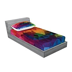 Lunarable Abstract 2 Pack Fitted Sheet & Pillow