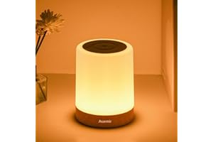 Auxmir LED Night Light for Kids Baby Bedside Lamp Touch Dimmable Tabletop RGB Colors Changing 5 Brightness Adjustable Recharg