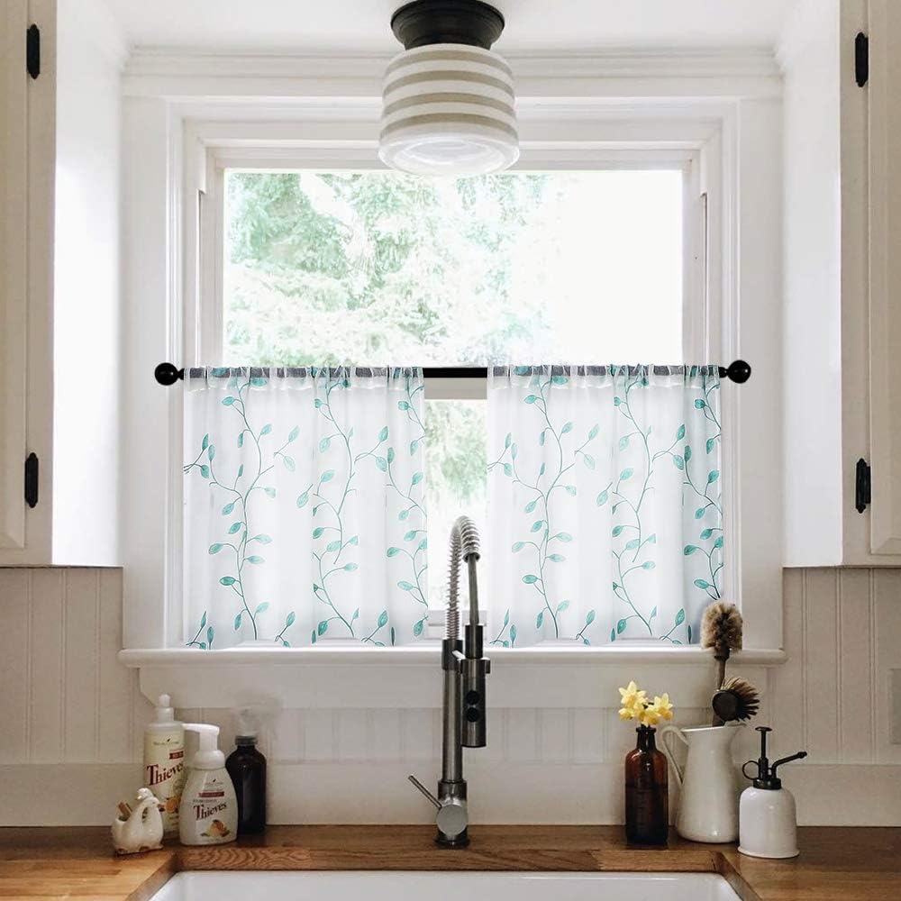 Best Kitchen Curtains 24 Inch Length Sets Sheer