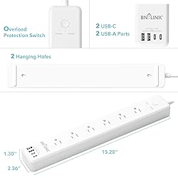 BN-LINK 1875W Surge Protected Power Strip with PD