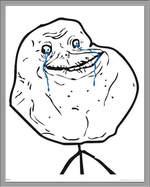 Meme Forever Alone Troll Face Rage Comic Poster Grosse 40x50 Cm Wechselrahmen Shinsuke Maxi Kunststoff Silber Acryl Scheibe Amazon De Kuche Haushalt