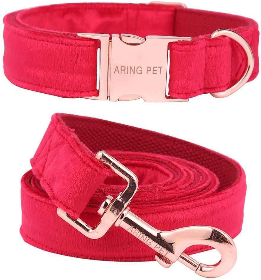 red velvet dog collar
