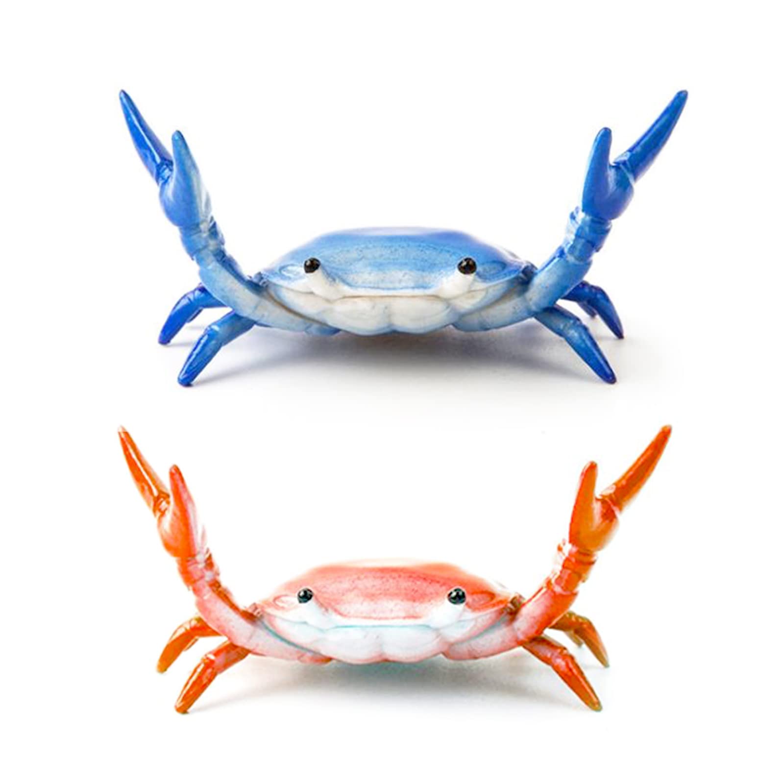 2 Pcs Crab Pen Holders Weightlifting Crabs Penholders Simulation Crab Decoration Models for Pen, Pencil, Makeup Brush, Glasses