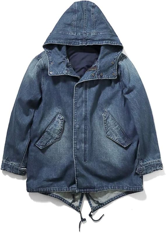 Amazon ヒューストン Houston 3way Denim Short M 51 Parka M 51 メンズ デニム ライトアウター コート ジャケット ヴィンテージウォッシュ L コート ジャケット 通販