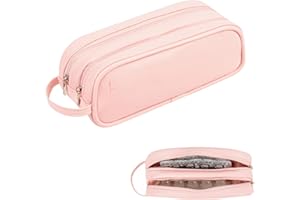 LYKKEKOI Daily Contact Lens Organizer case,Portable Storage Case for Disposable Daily Contact Lenses, Travel Storage Case with Clearly Labeled R & L, Storage up to 60 lenses (Pink)