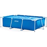 INTEX Metal Frame 9ft 10in x 6ft 6.75in x 29.5in Above Ground Swimming Pool | 28272EH -Pool Only (Pump Not Included)