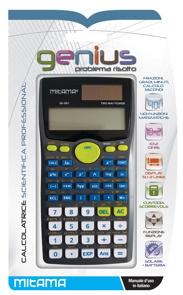 Mitama 61396 Scientifica Professional Calculator, 80 mm x 160 mm x 18 mm, Pack of 12
