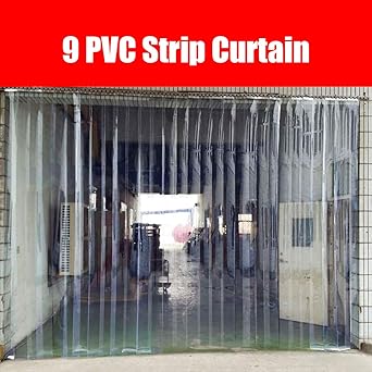 9 tiras de cortina de plastico pvc de