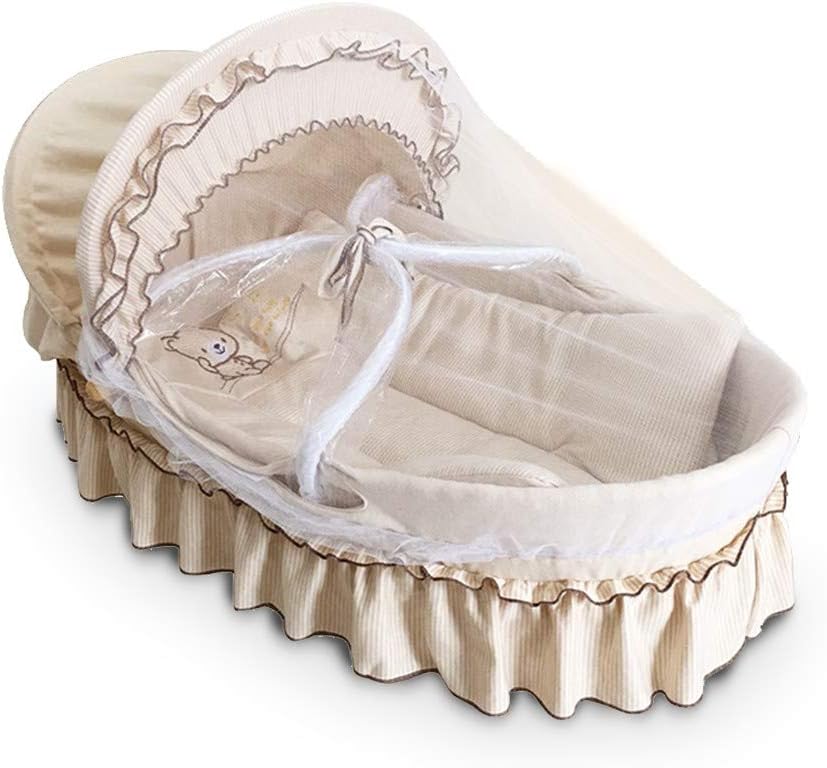Cerobit Multifunctional Portable Baby Cradle Bassinet Bed Newborn Baby Sleeping Travel Basket Crib_Color:#1