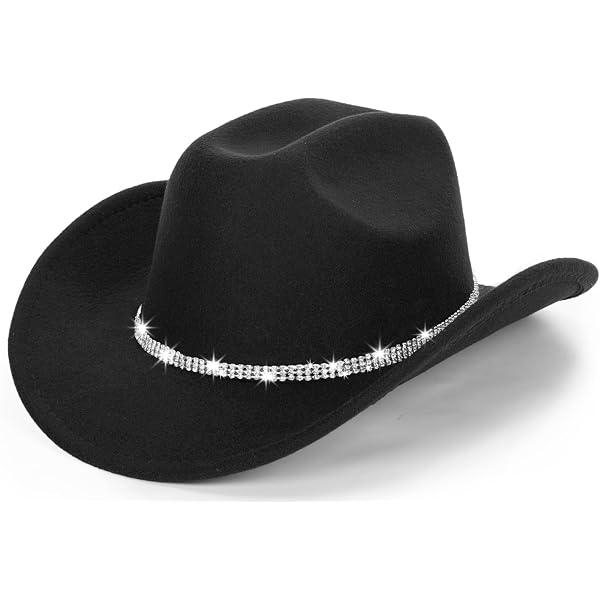 9266 Women\'s Cowboy Hat - Black Studded Trim (large/x-large) Black Studded Trim Western Cowboy Hat | Boohoo USA main image 3