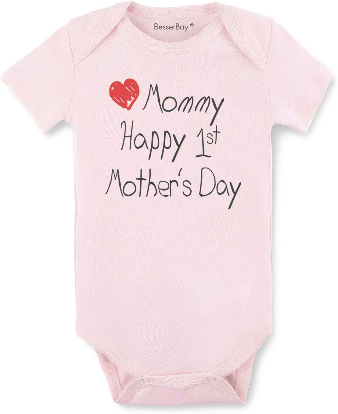 BesserBay Happy 1st Mother's Day Baby Bodysuit Infant Mother's Day Shirt