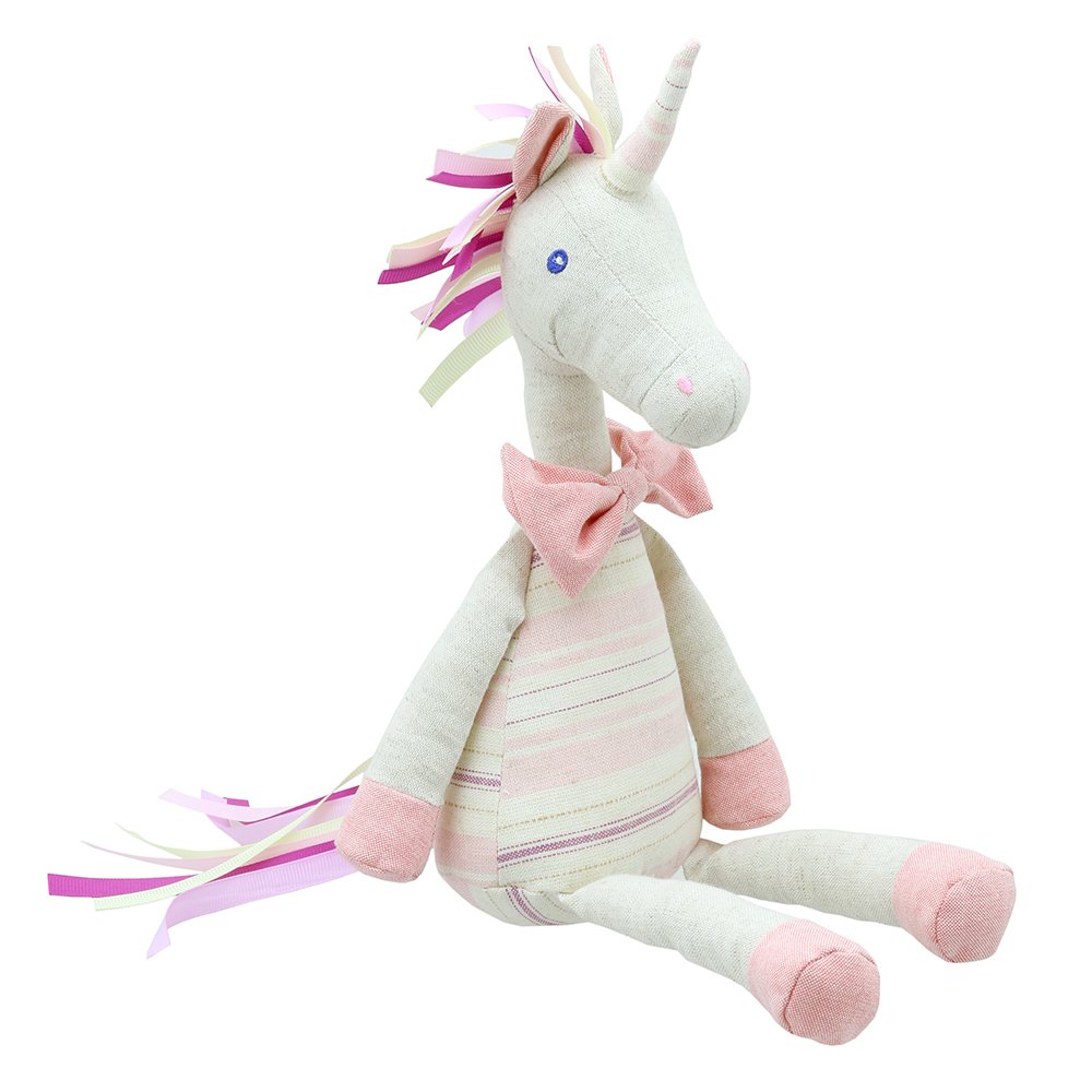 Wilberry Linen Pink Unicorn Soft Toy Amazon.co.uk Toys & Games