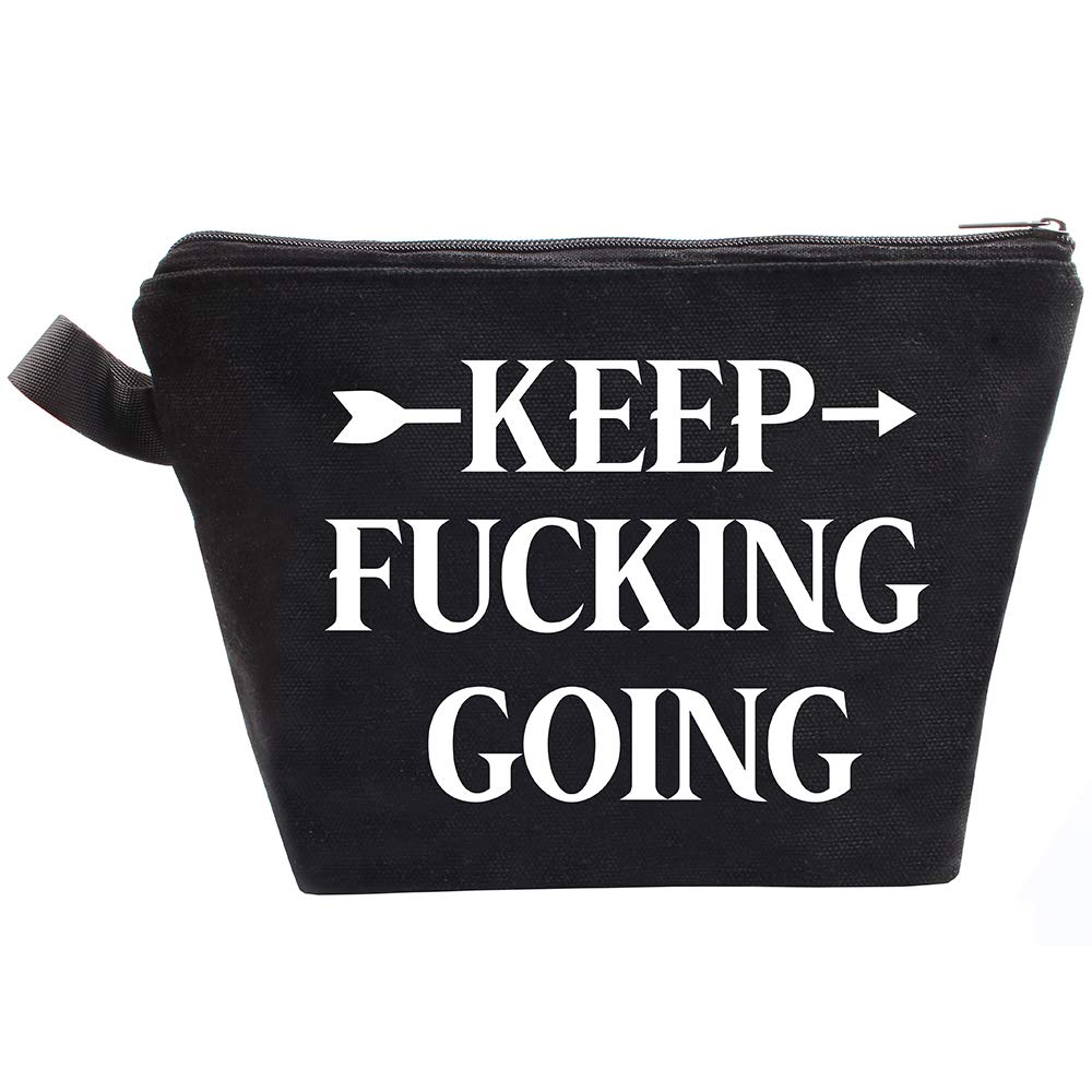 HomeLove Inc. Funny Inspirational Quote black Makeup Cosmetic Bag Friendship Gift for Women Her Sister