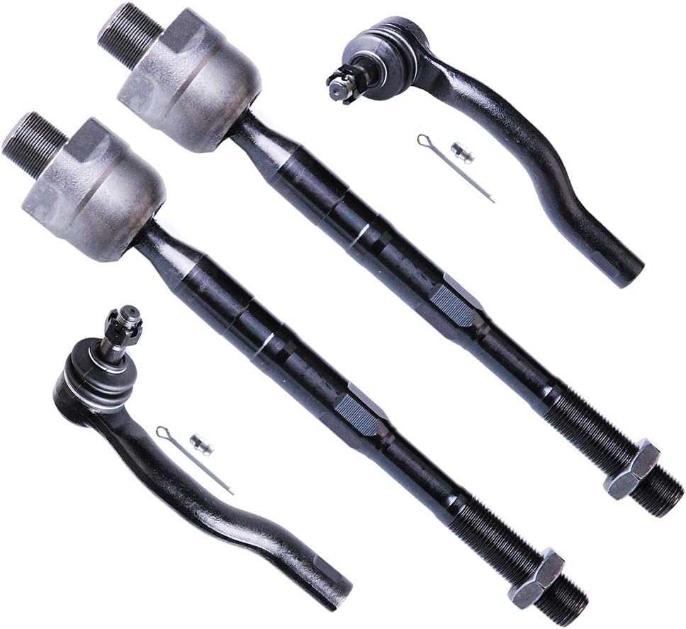 SCITOO 4pcs Suspension Kit Front Inner Tie Rod End Front Outer Tie Rod