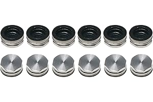 DENTALMALL 12Pcs Locator Replacement Male Retention Inserts Caps (Metal Housing with Black Caps)