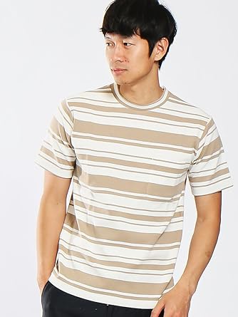 Amazon アバハウス Abahouse トップス ポンチボーダーポケットｔ