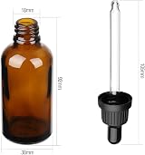 Hyber&Cara Amber Glass Bottle 4 x 50ml with Glass Dropper Set view 2