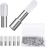 58 Pcs Shelf Pegs Pins,5mm 1/4 Inch Dual Diameter Metal Shelf Support Pegs with Silicone Covers,Kitchen Cabinet Pegs for Shelves,Shelf Bracket Holders for Furniture Glass Corner &amp; Closet Wood Shelves