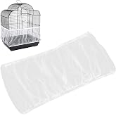 BSBMIEQM Universal Bird Cage Seed Catcher,Seed Catcher Guard Net Cover,Parrot Nylon Mesh Net Cover,Soft Airy Cage Net Stretchy Skirt for Round Square Cages