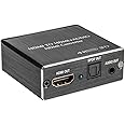 ROOFULL 4K HDMI to HDMI and Audio Output (SPDIF Optical + 3.5mm AUX Stereo), Premium HDMI Extractor Splitter Converter Adapte