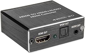 ROOFULL 4K HDMI to HDMI and Audio Output (SPDIF Optical + 3.5mm AUX Stereo), Premium HDMI Extractor Splitter Converter Adapter for Apple TV, Fire TV, Blu-Ray Player