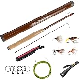 Aventik IM12 Nano 6:4 Action Tenkara Rod Kit for Anglers Backpackers | 9/10/11/12ft Tenkara Fishing Rod Combo Extra Sections Included Fit For All Water Conditions