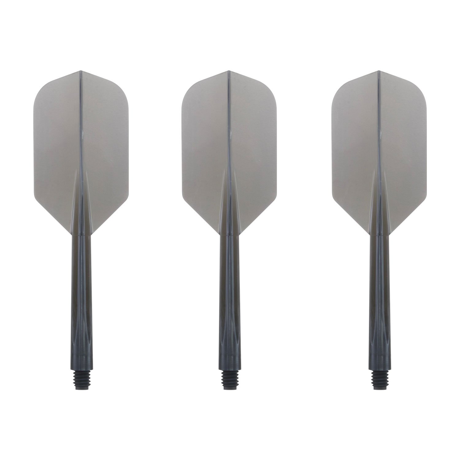 Darts Corner Condor Integrierter Flight & Vorbau – Zero Stress – Slim – Lange Transparent Schwarz – 1 Set (3)