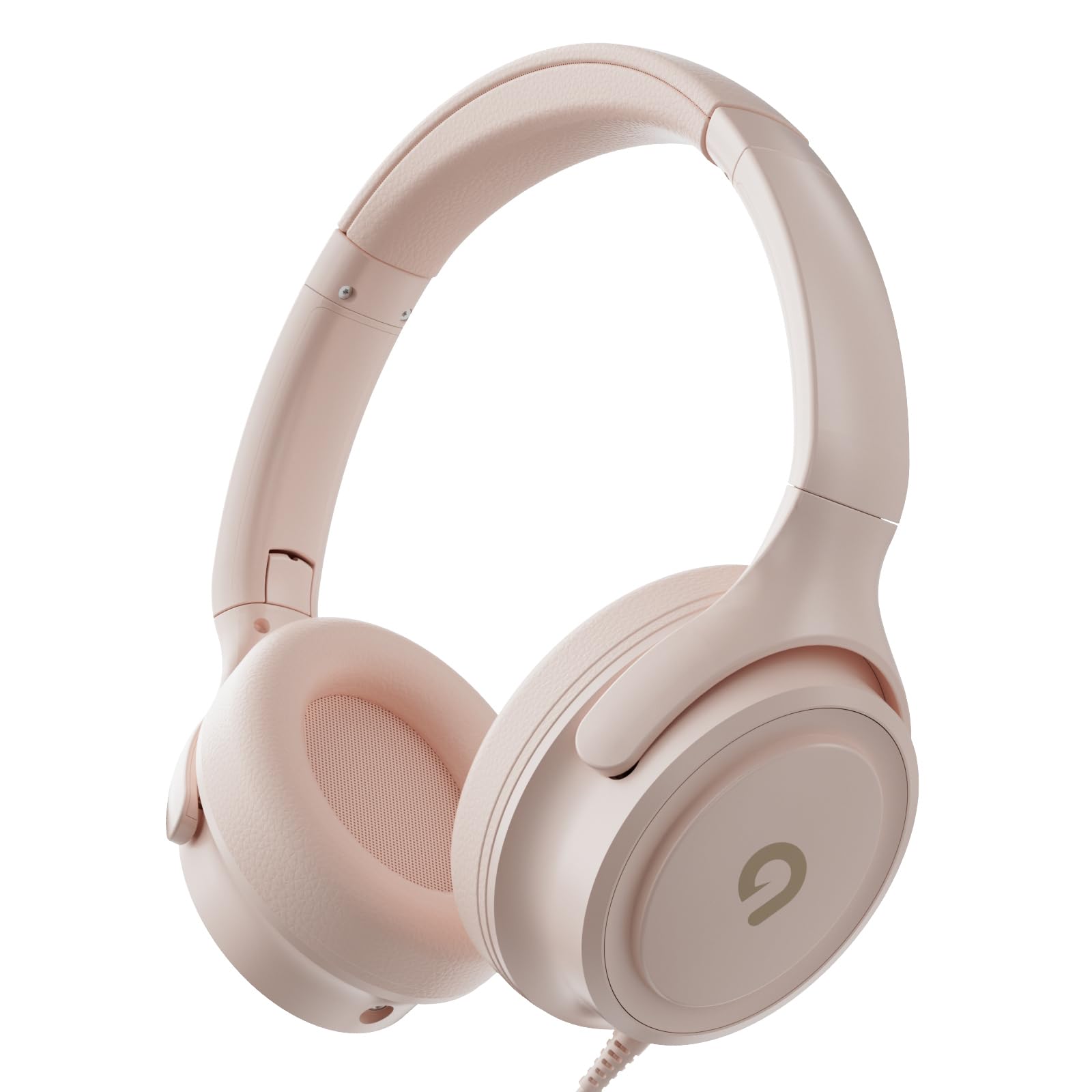 Photo 1 of ADOOPE Kids Headphones with Cord-3.5mm Jack 85/94dB Safe Volume Control Built-in Microphone On-Ear Headphones for Kids/Teens/Girls/School/Travel/3.5mm Devices(Beige)