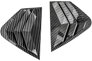 FITFOYO Rear Side Window Quarter Louver Cover Carbon Fiber for Kia Optima K5 2011 2012 2013 2014 2015