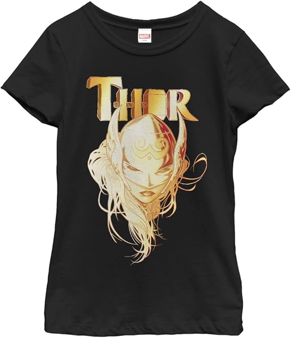 Amazon.com: Girl's Marvel Thor Jane Foster T-Shirt - Black - Medium