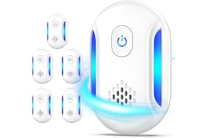 BUGBEAT 2024 Upgraded Ultrasonic Insect Repeller, Indoor Repellent 6 Packs, Electronic Plug in Pest Control for Roach, Ant, Rodent, Mouse, Bugs, Mosquito, Spider Repellent for House, Garage, Warehouse