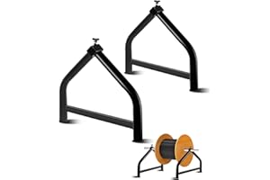 KRYSOLAD Wire Spool Rack, Portable Cable Caddy, Heavy Duty Steel Welded Frame, 440 lb Capacity, For Spools up to 28" Diameter