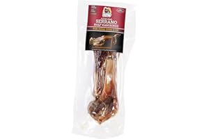 Country Kitchen Genuine Serrano Ham Bone, 100% Natural, Dry Aged, for Medium Sized Dogs, Pack of 2
