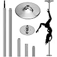 OFCOSO Professional Dancing Pole 45mm Spinning Pole Portable Removable Spinning Dancing Pole Dance Kit Adjustable Height Spinning Pole for Exercise Club Party Pub Home
