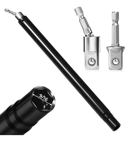 6-Piece Impact Socket Adapter Set – 1/4", 3/8" & 1/2" Square Drive With 1/4" Hex Shank, Cr-V Steel, 50-73mm Lengths