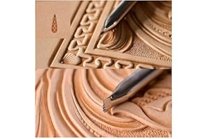 Singring Leather Stamping Tools Checkered Background Stamps 304 Stainless Steel Professional DIY LeatherCrafts Mesh Pattern Carving Tool (S)