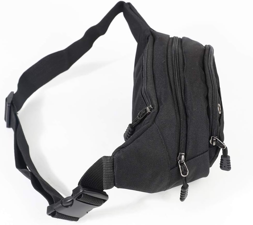 DAITET Fanny Pack for Men, Women, Kids, Outdoors, Workout Waist Bag Adjustable Belt, Waterproof Travel Bag, Running Bag fit for iPhone Samsung (Black) : Sports & Outdoors
