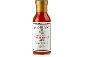 Maggie Gin's All-Natural Sweet & Sour Sauce, 13 Oz – Perfect for Dipping, Glazing, and Cooking – No MSG, Fruity & Tangy Flavo