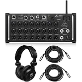 Behringer XAir XR18 18-Channel 12-Bus Wireless Digital Mixer for iPad/Android Tablet, Bundle with TAPH100 Headphones and 2x 25' XLR Microphone Cable