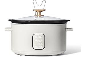 GOVIDA COOLHOME 6 Quart Programmable Slow Cooker, White Icing by Drew Barrymore (White Icing)