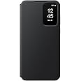 SAMSUNG Galaxy A35 5G S-View Wallet Phone Case, Protective with Closed Cover Screen Display, Finger Tap Control, Slim Design, Card Holder Pocket, US Version, EF-ZA356CBEGUS, Black
