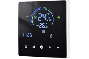 WiFi Smart Intelligent Thermostat Temperature Controller for Water Heating Equipment LCD Display Touch Button Programmable Ap