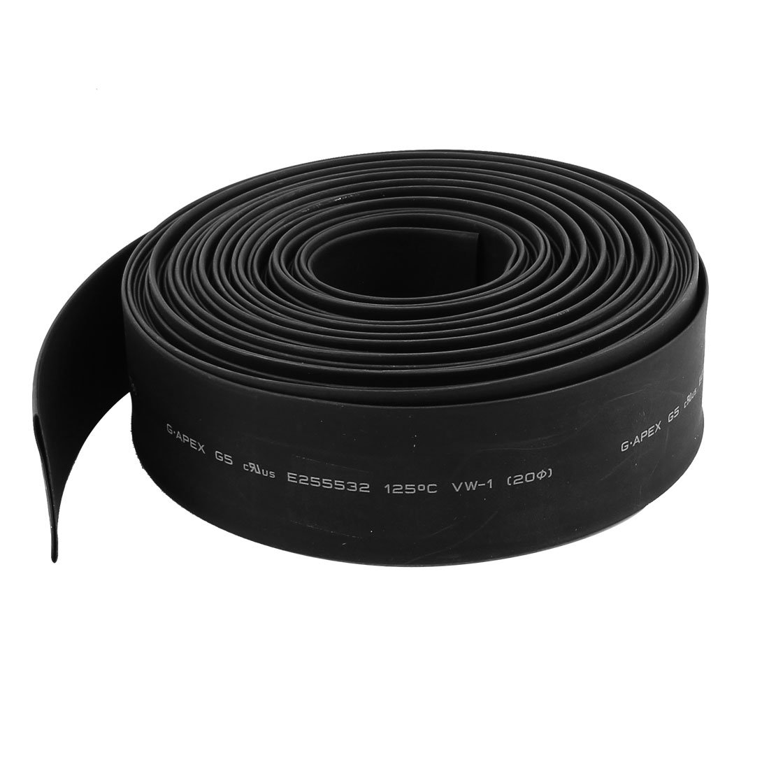 Sourcingmap Heat Shrink Tubing 20mm Dia 2:1 Rate Heat Shrink Tube Wire Wrap 10m Black