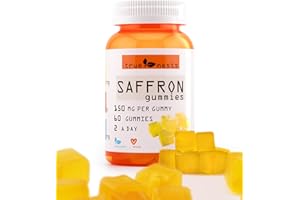 True Nests Saffron Gummies – Vegan & Non-GMO, Premium Saffron Extract, Delicious Herbal Flavor, Supports Relaxation, Focus, and Energy, Perfect for Daily Wellness, 60 Count