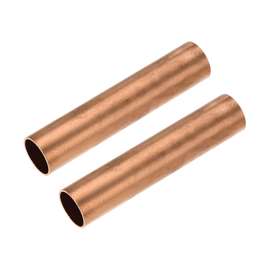uxcell Copper Round Tube, 21mm OD 1mm Wall Thickness 100mm Length Straight Pipe Tubing 2 Pcs